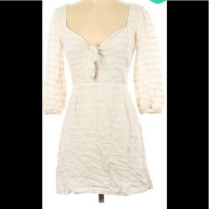 LSpace ivory 3/4 sleeve dress